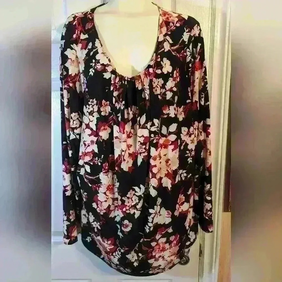 Liz Claiborne Career Woman XXL Frilly Flower  Super Lightweight Long Sleeved Top - Picture 6 of 8